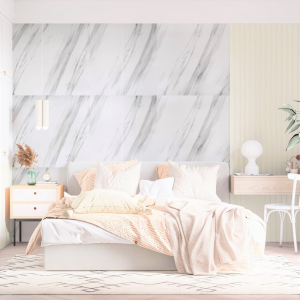 3D márvány fehér panel 