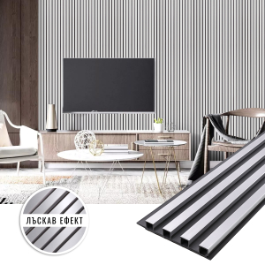 Szilver dekoratív PVC panel, mérete 16х2.2х270cm