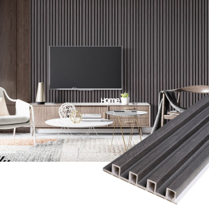 Szürke színben lévő dekoratív PVC panel, mérete 16х1.8х270cm