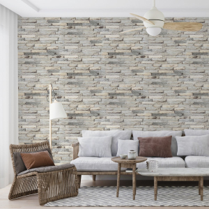 Korfu dombornyomott kőutánzatú tapéták bézs színben