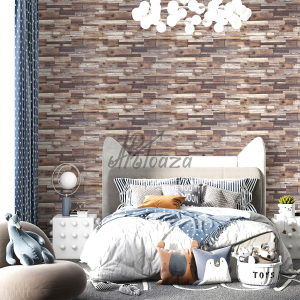 Dombornyomott tapéta kombináció antik fából