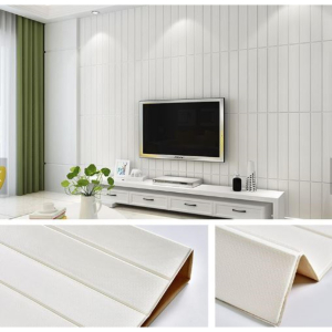 Öntapadós tapéta 3D burkolat fehérben