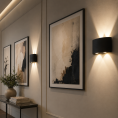 Valen fekete LED fali lámpa – 4 × 1W