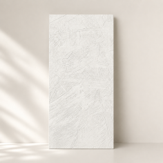 Prémium Öntapadós Flexibilis Panel – Strukturális harmónia vakolat hatású Fehér 120x60 cm