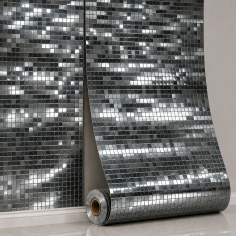 Öntapadós falpanel Mini Kockák – Fekete 280x60x0.25 cm