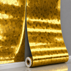 Öntapadós falpanel Mirror Prism – Arany 280x60x0.25 cm