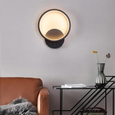 Luna fekete LED fali lámpa