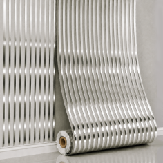 Öntapadós falpanel Linear Harmony – Ezüst 280x60x0.25 cm