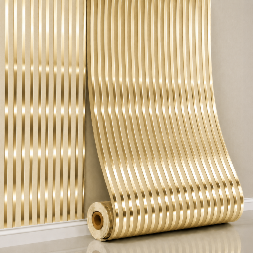 Öntapadós falpanel Linear Harmony – Arany 280x60x0.25 cm