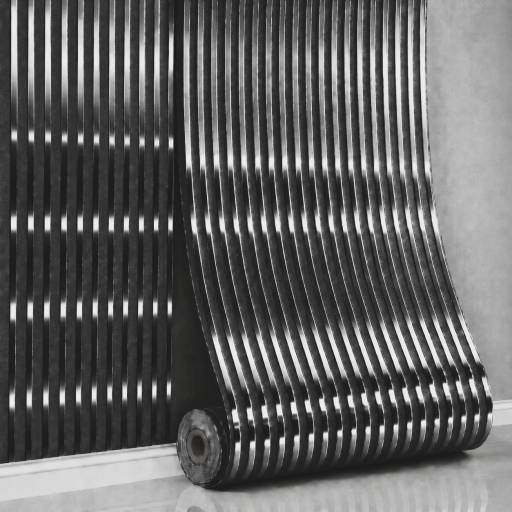 Öntapadós falpanel Linear Harmony – Fekete 280x60x0.25 cm