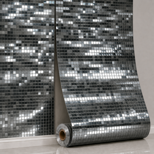 Öntapadós falpanel Mini Kockák – Fekete 280x60x0.25 cm
