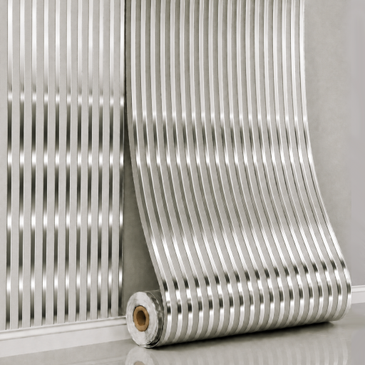 Öntapadós falpanel Linear Harmony – Ezüst 280x60x0.25 cm
